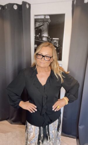 Screenshot Zoe blus, Svart