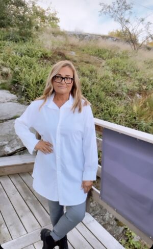 Screenshot Asta långskjorta bomullsstretch, Vit