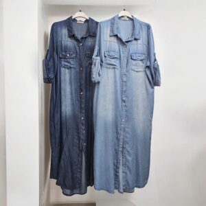 Mörkblå jeansklänning