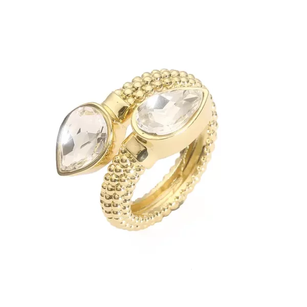 Ring, Guld från Gemini med två stenar