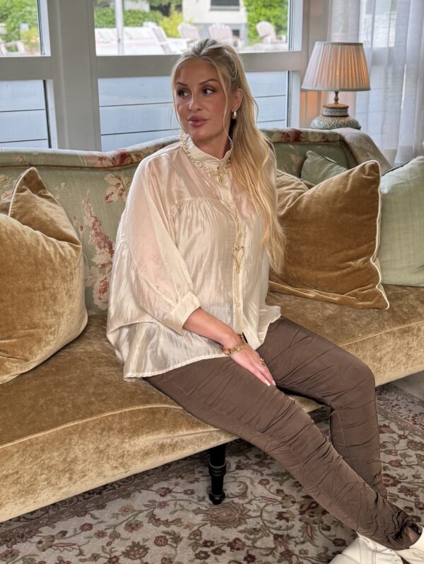 Magisk Glansig byxa, Brun.