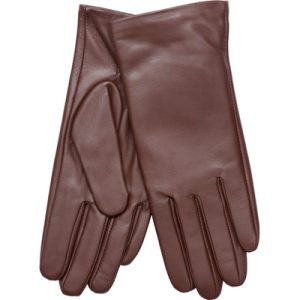 100063_Dark Brown Läder handske, Brun