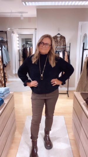 Magisk byxa, mörk Taupe Dubbelstorlekar. (Klicka se film)