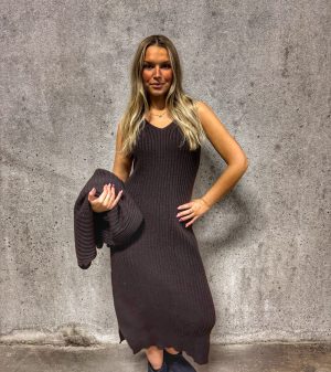 Florens stickat set, Espresso.